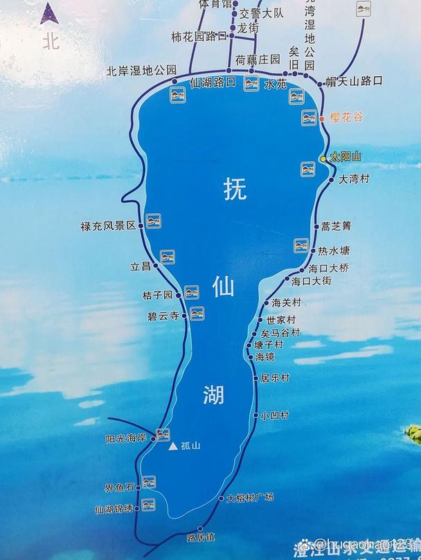 澄江抚仙湖春节旅游攻略澄江抚仙湖旅游地图