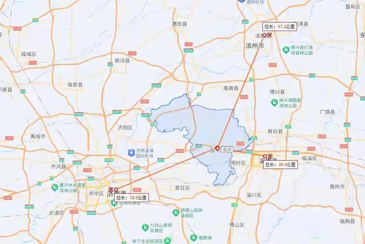 淄博离以下那个城市比较近?
