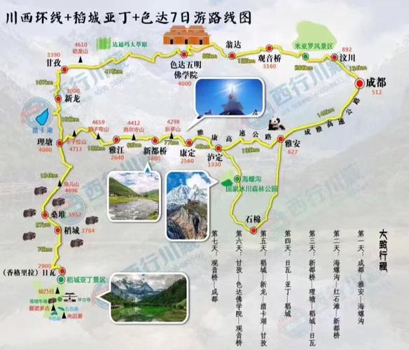 打算从成都到色达和稻城亚丁自驾游,该怎么规划路线?3个人大概要多少钱...